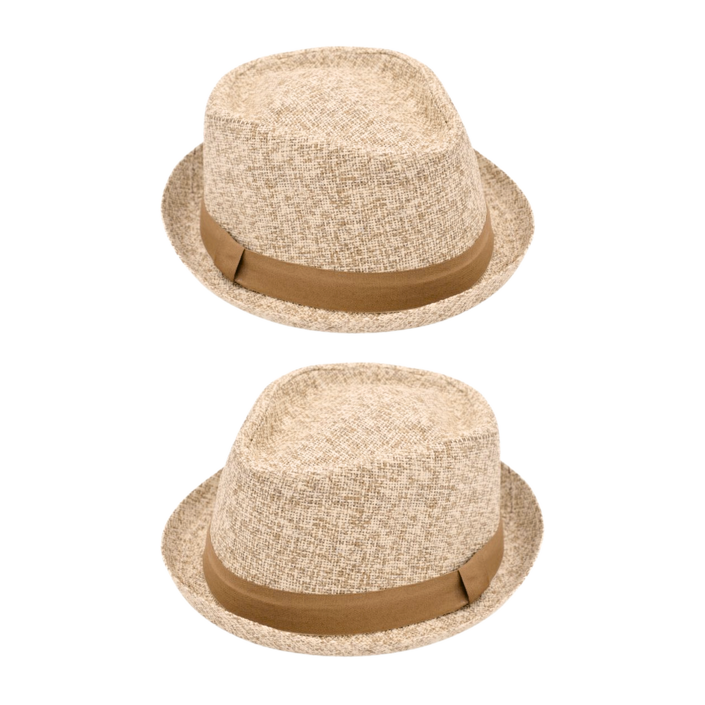 100% Paper Straw Trilby Pork Pie Hat for Men & Women - hatsXcaps