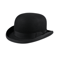 Stiff Wool Felt Bowler Hat - hatsXcaps