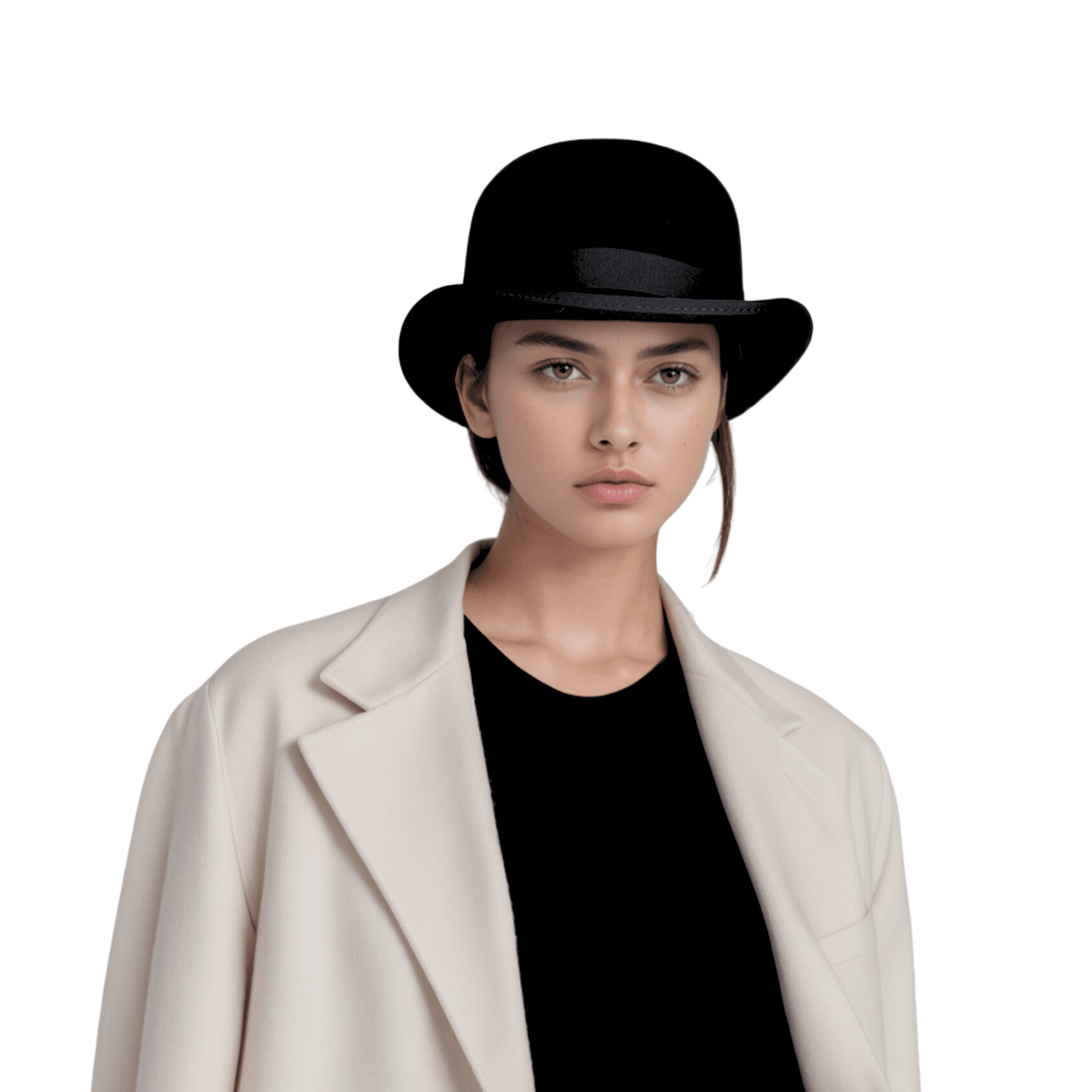 Stiff Wool Felt Bowler Hat - hatsXcaps