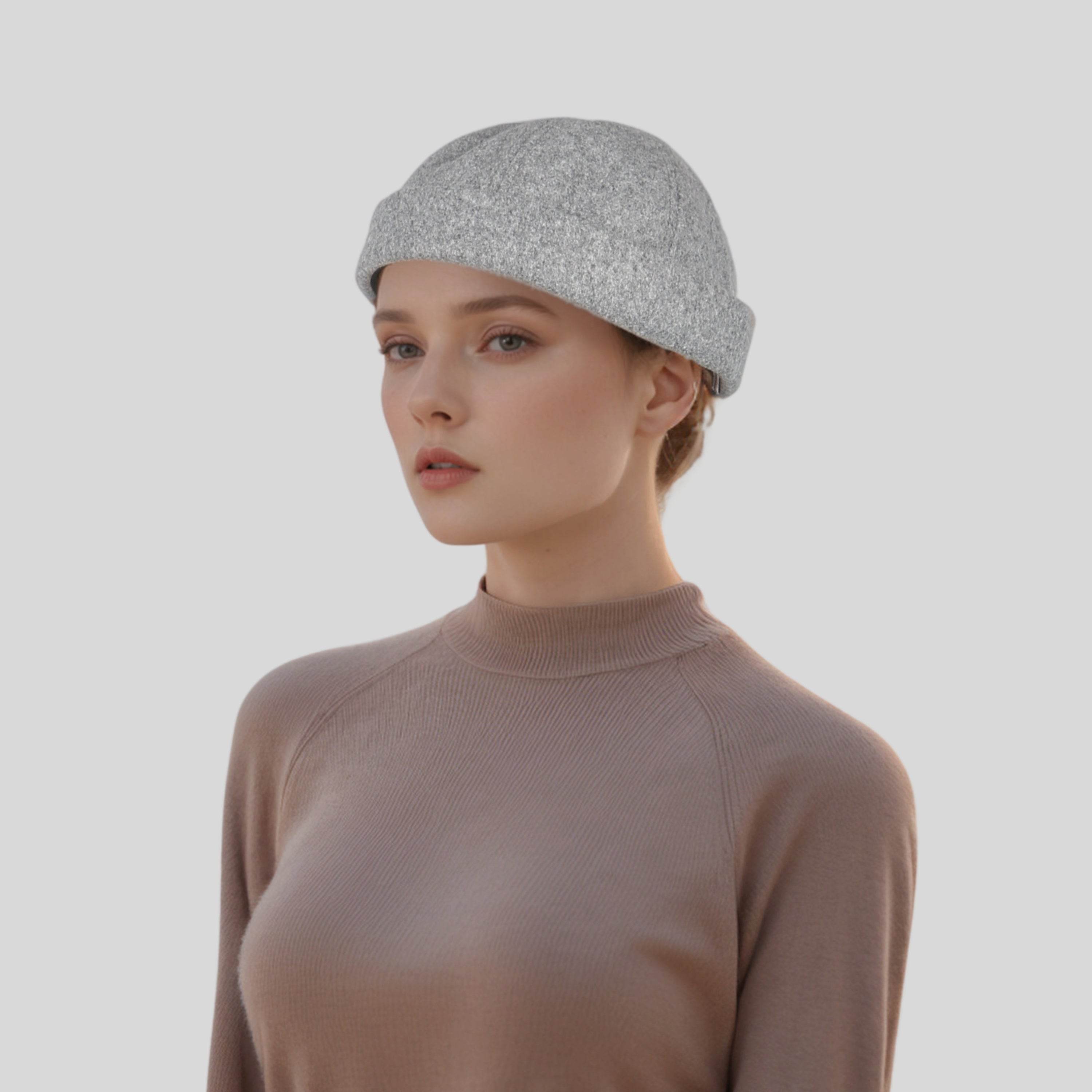 Unisex Retro & Streetwear Beanies Wool Docker Brimless Hat - hatsXcaps