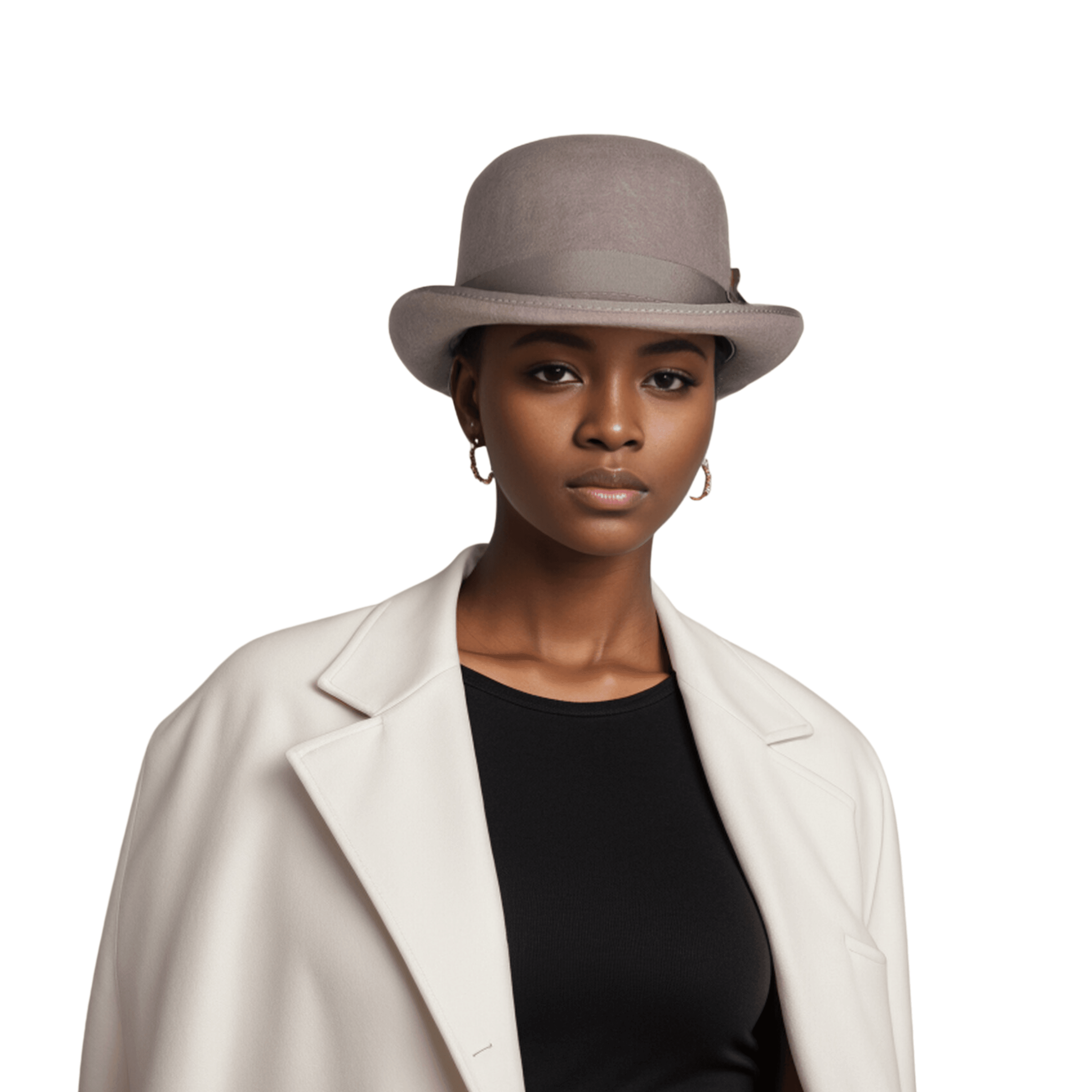 Stiff Wool Felt Bowler Hat - hatsXcaps