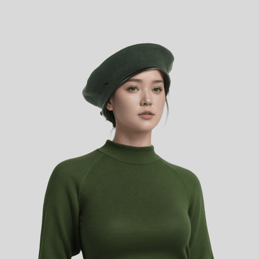 Classic Military Wool Beret for Men and Women - hatsXcaps