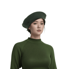 Classic Military Wool Beret for Men and Women - hatsXcaps