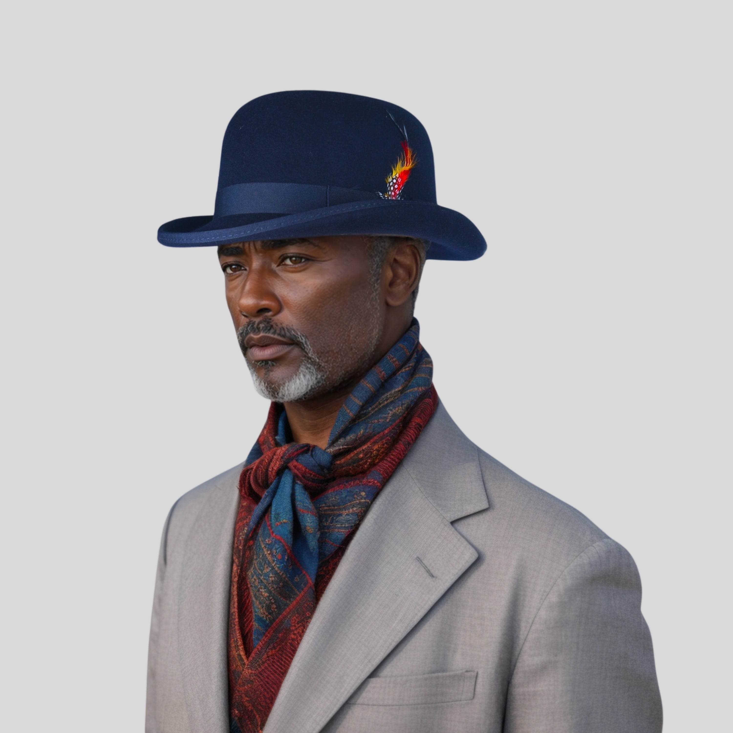 Stiff Wool Felt Bowler Hat - hatsXcaps