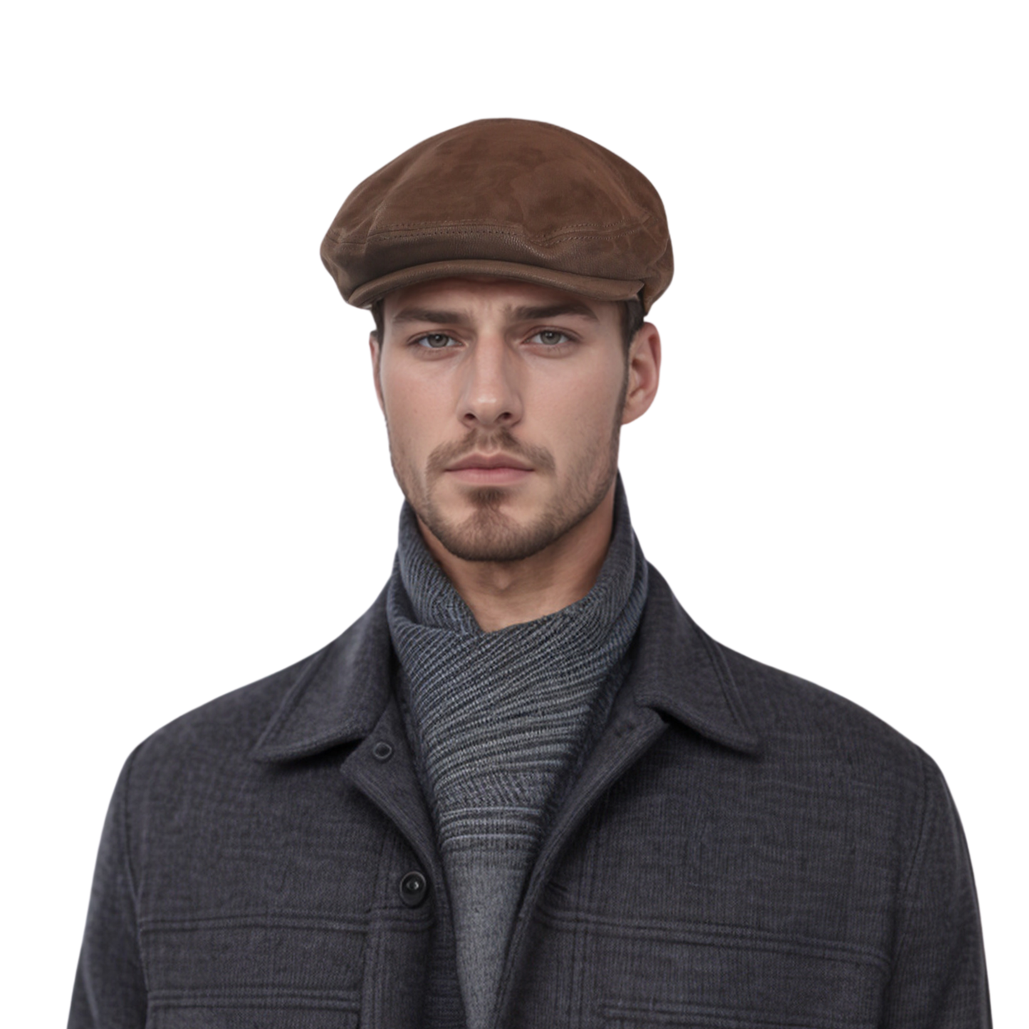 Sheepskin Leather Vintage Distressed Cap for Men & Women - hatsXcaps