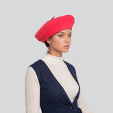 100% Wool Beret Women's Classic Solid Colour French Beret Hat - hatsXcaps