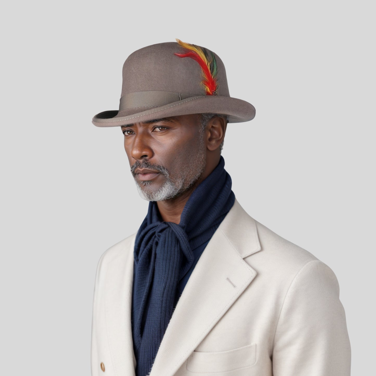 Made from Stiff Wool Felt Bowler Hat for Men - hatsXcaps