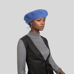 100% Wool Beret Women's Classic Solid Colour French Beret Hat - hatsXcaps
