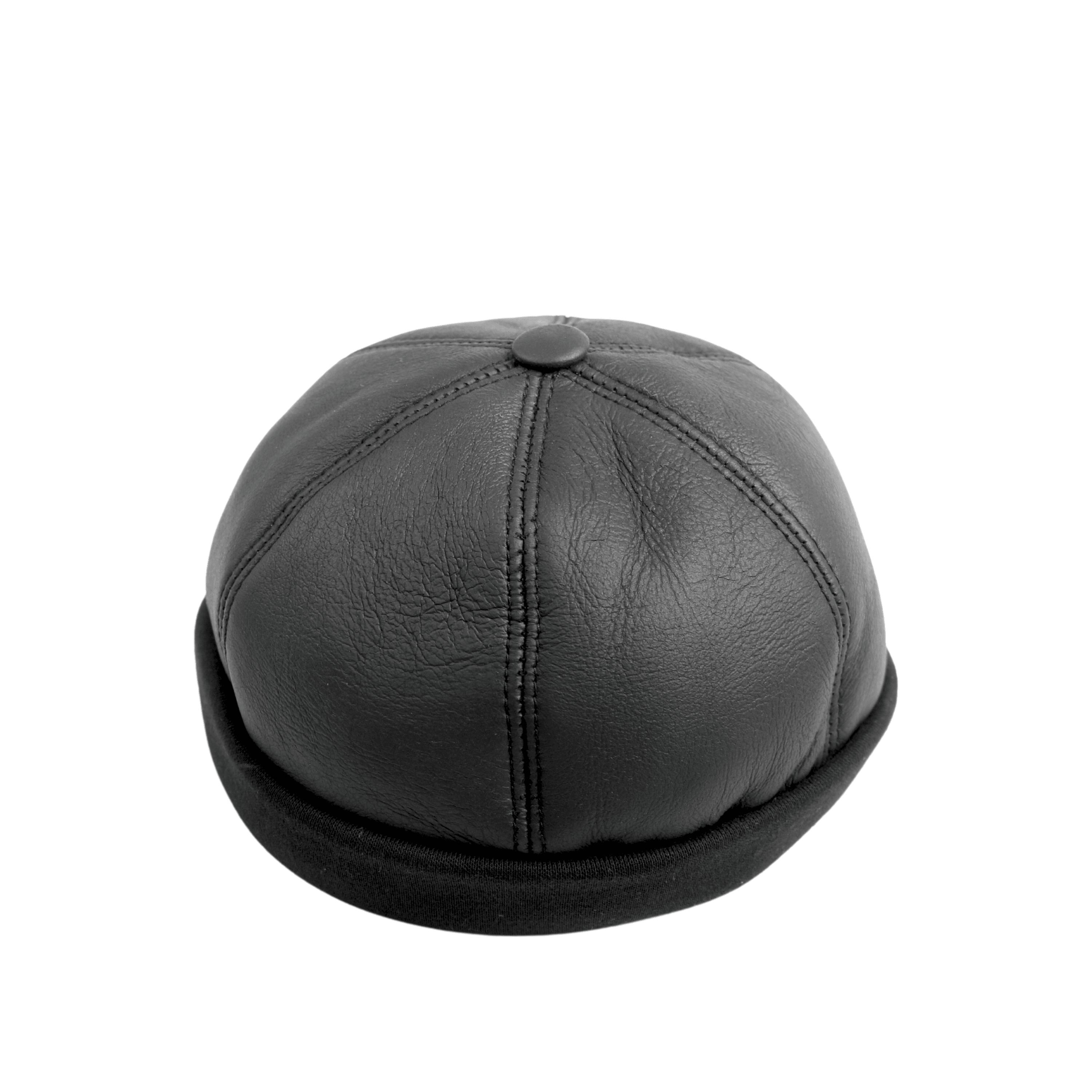 Sailor Unisex Winter Leather Docker Brimless Hat - hatsXcaps