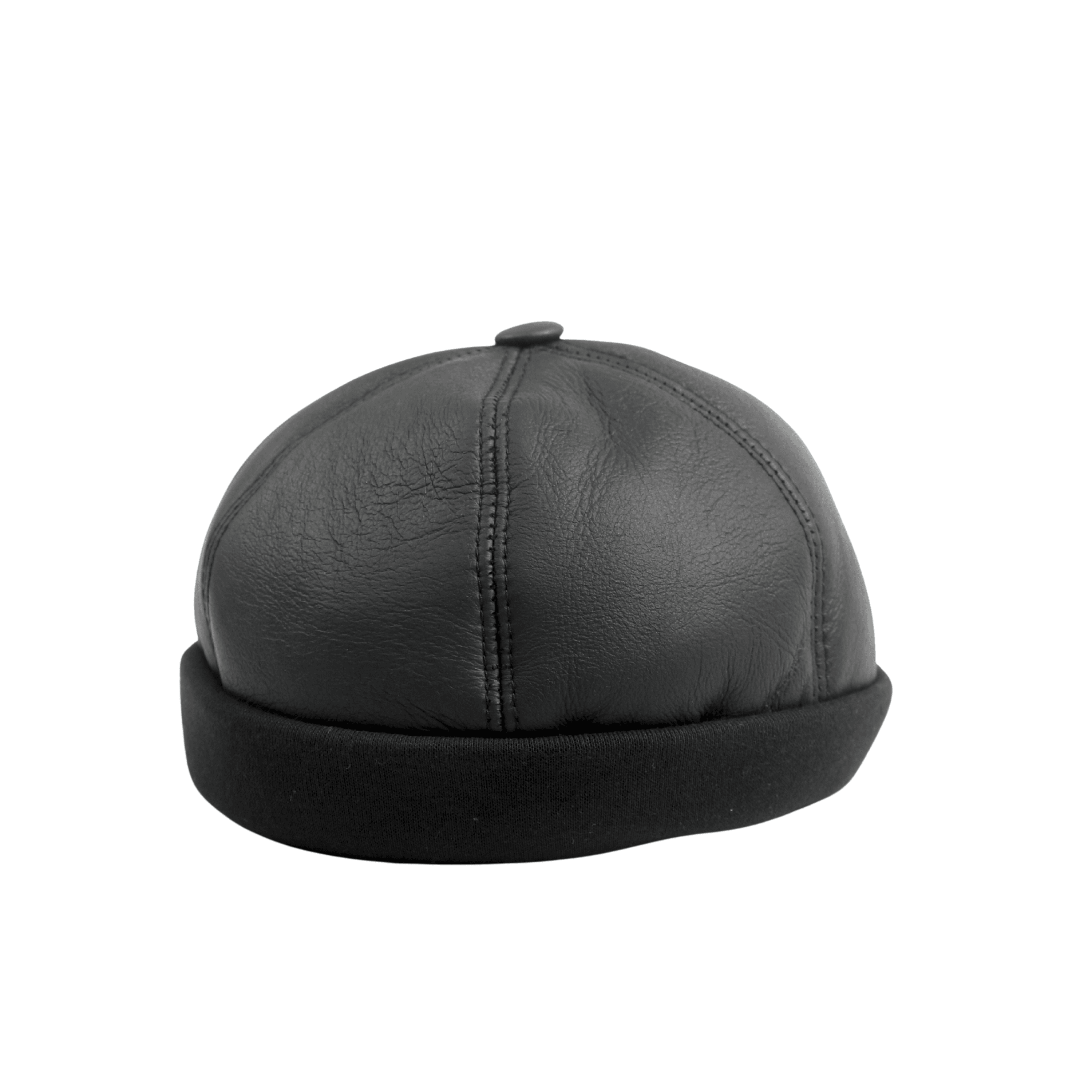 Sailor Unisex Winter Leather Docker Brimless Hat - hatsXcaps