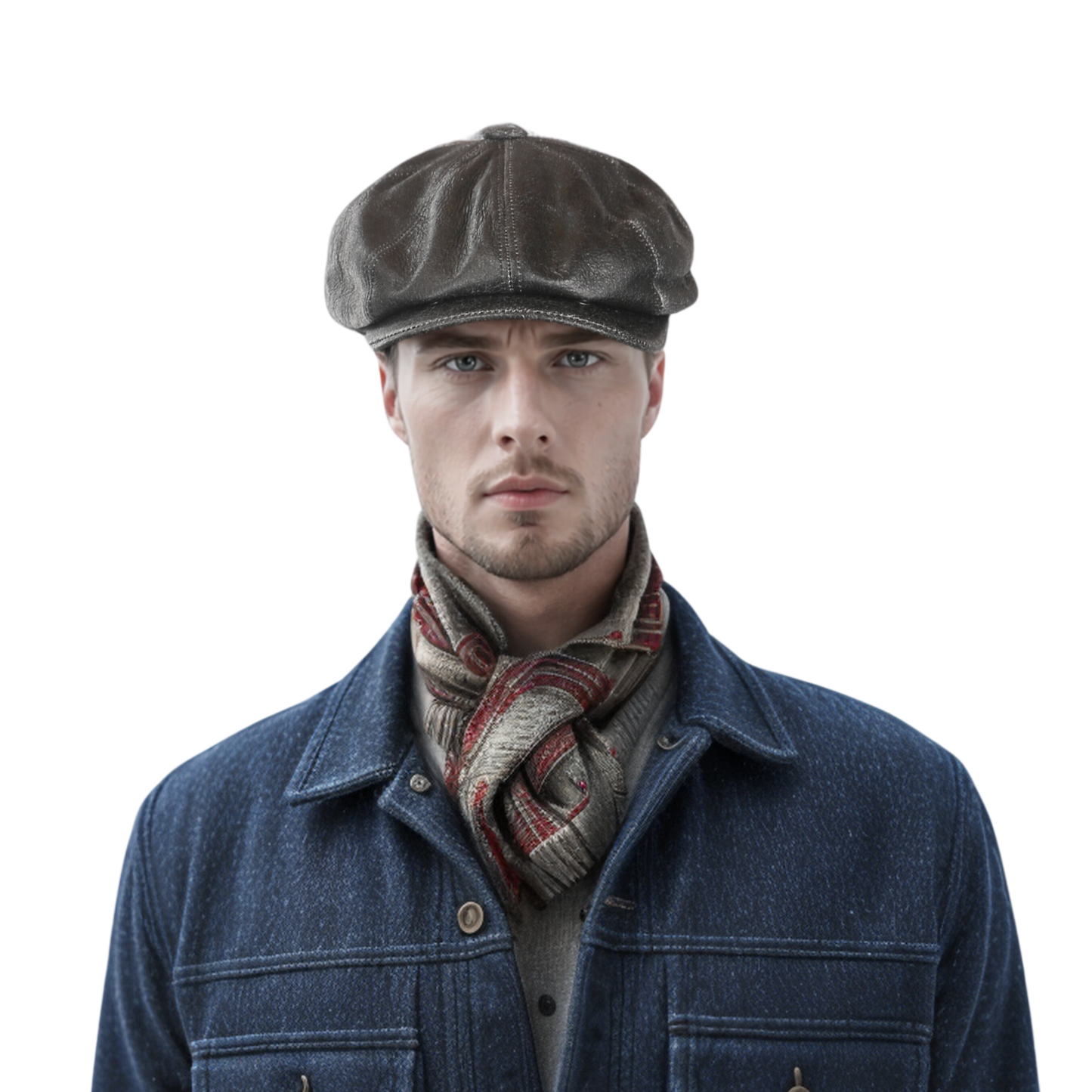 Newsboy Leather Caps for Men and Women - 100% Sheepskin - hatsXcaps