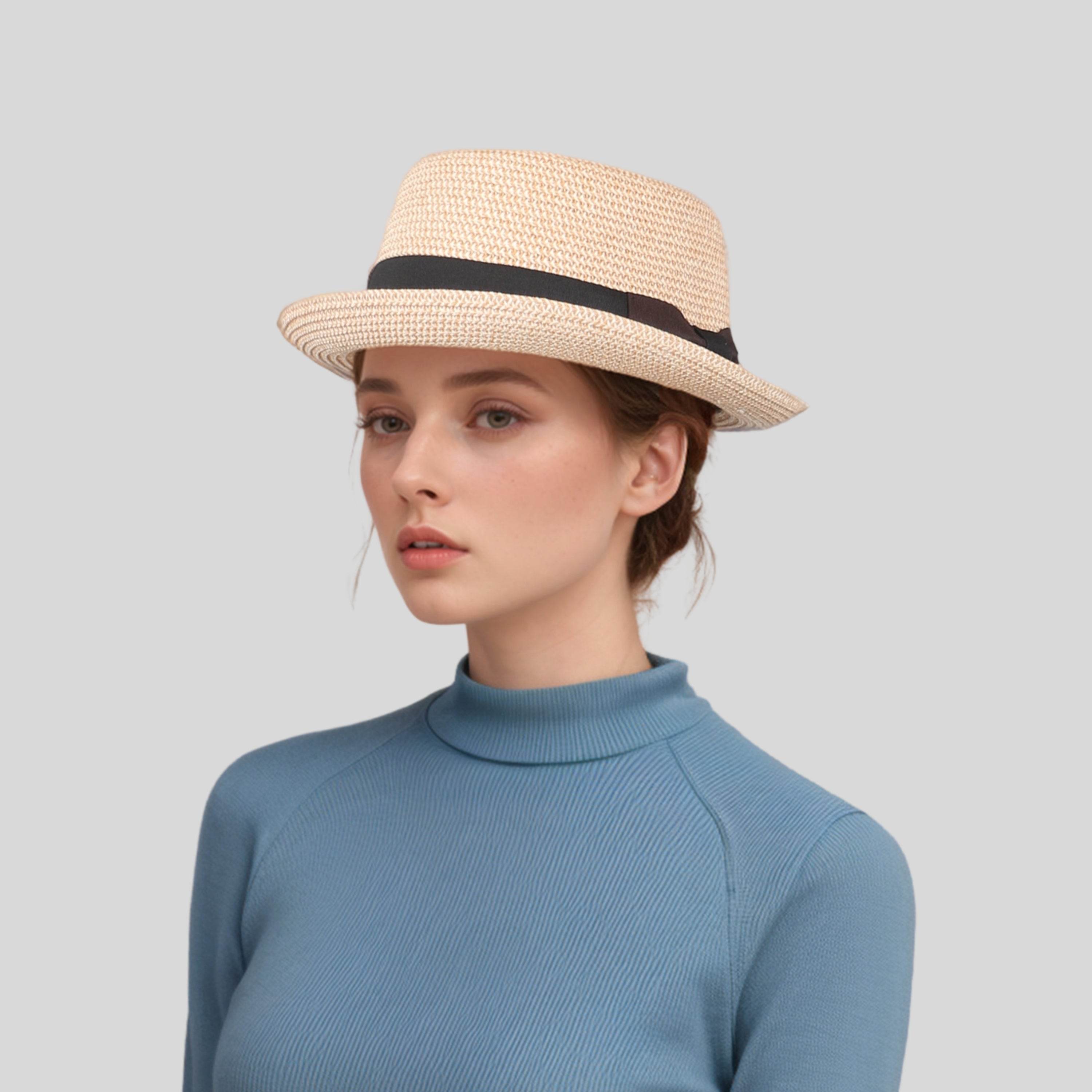 Classic Straw Pork Pie Hat - hatsXcaps