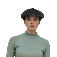 Scottish Wool Baker Boy Men's Flat Cap Fashionable - hatsXcaps