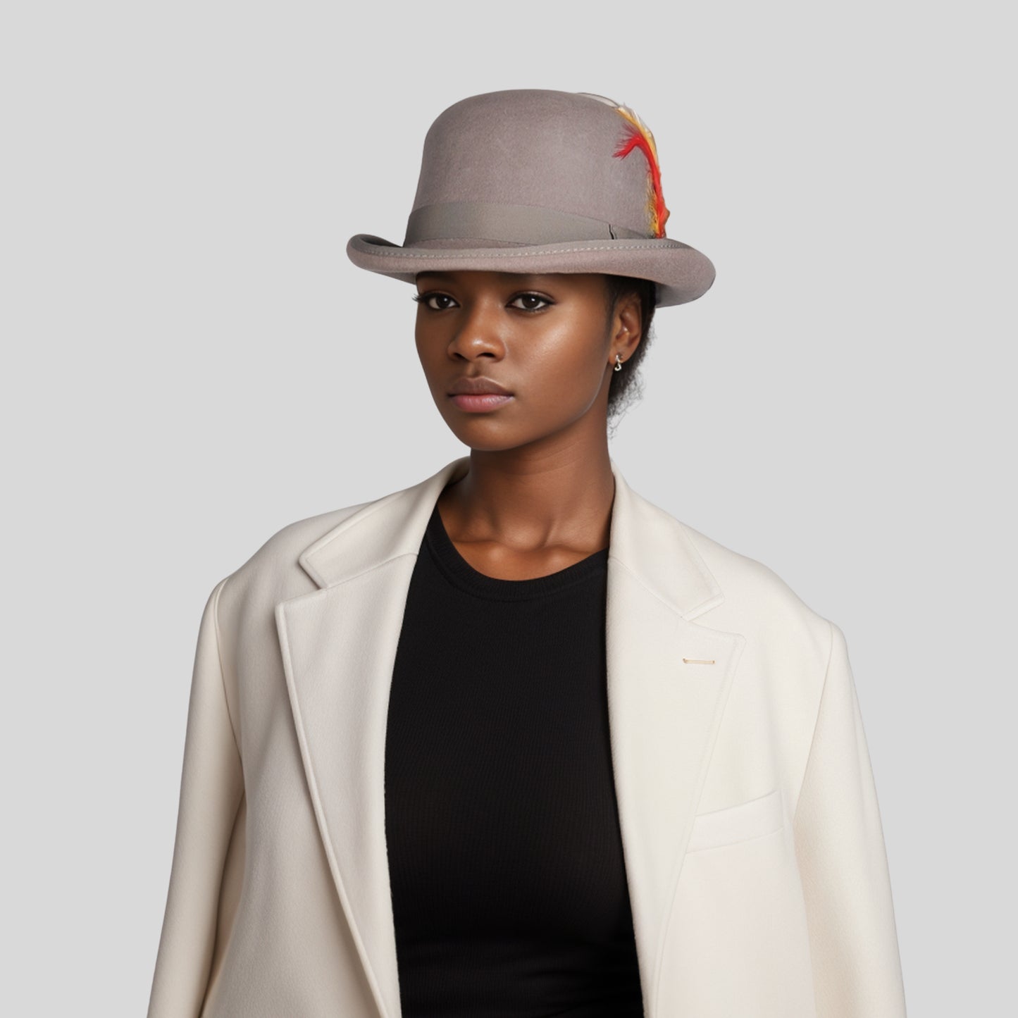 Made from Stiff Wool Felt Bowler Hat for Men - hatsXcaps