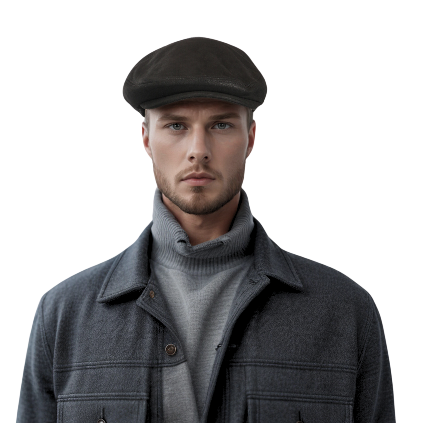 Sheepskin Leather Vintage Distressed Cap for Men & Women - hatsXcaps