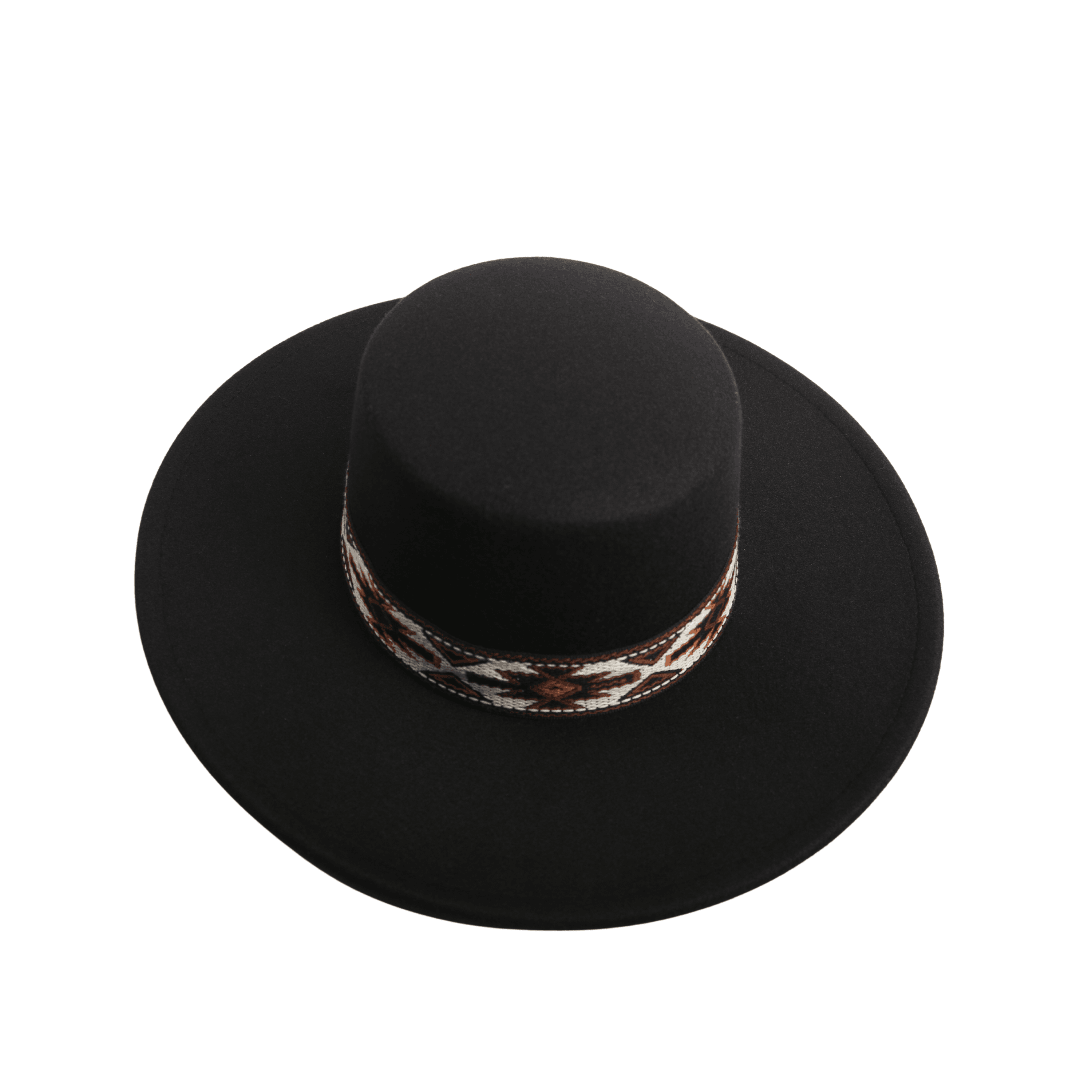 Men’s Vintage Classic Wide Brim Flat Top Hat with Adjustable Fit - hatsXcaps
