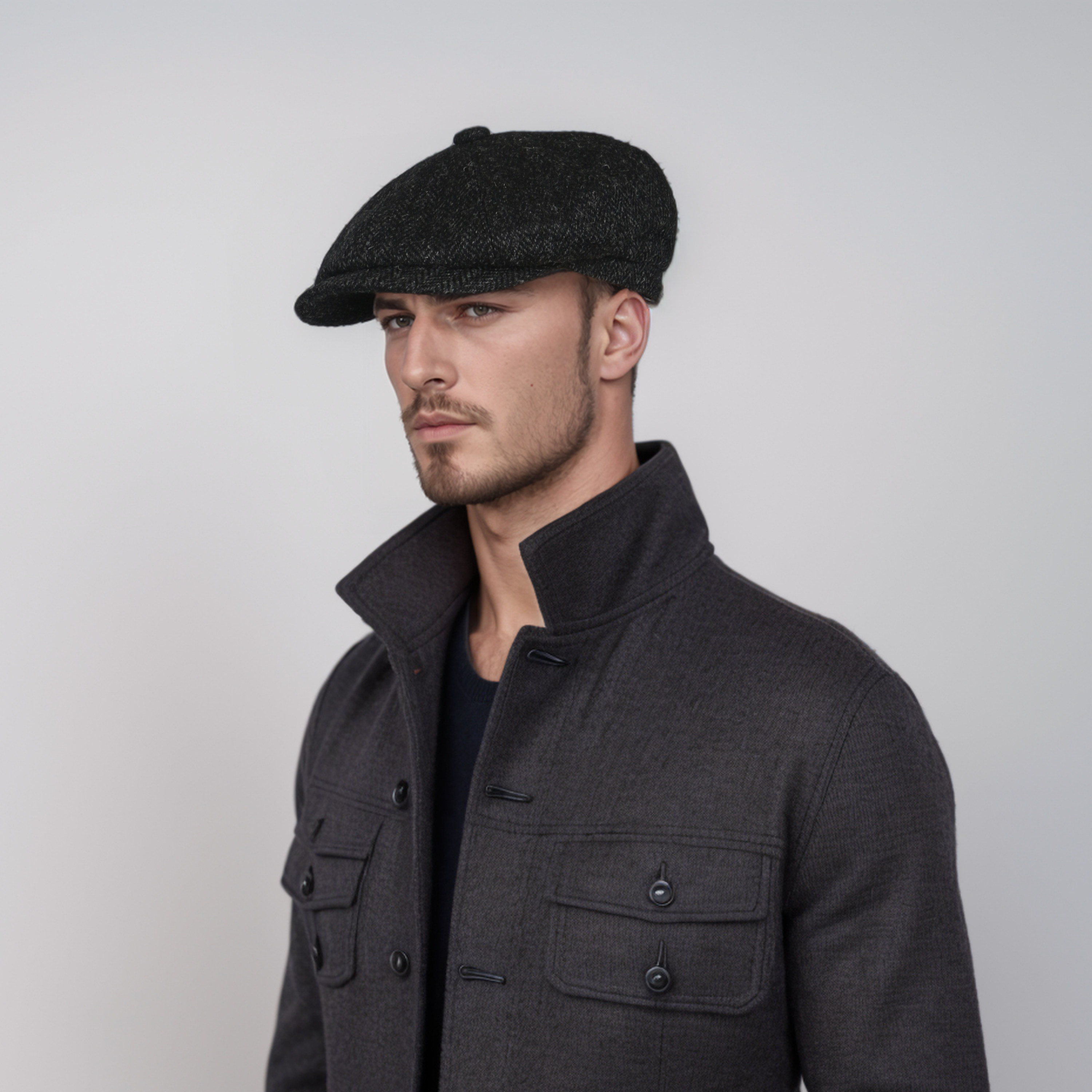 Newsboy Cap 100% Scottish Wool Baker Boy Flat Cap, Peaky Blinders Newsboy - hatsXcaps