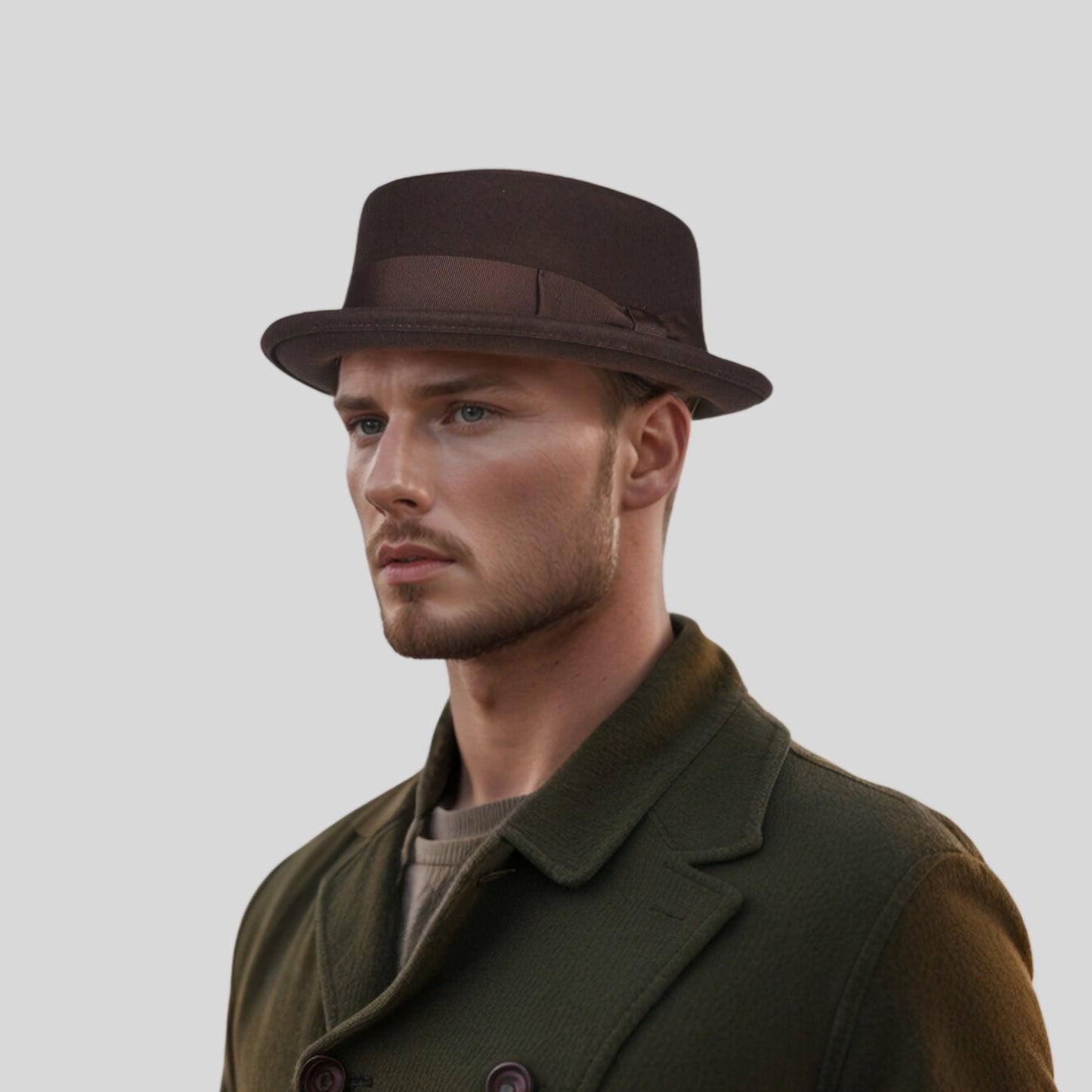 Unisex Wool Felt Pork Pie Hat Crush-able Water-Resistant - hatsXcaps