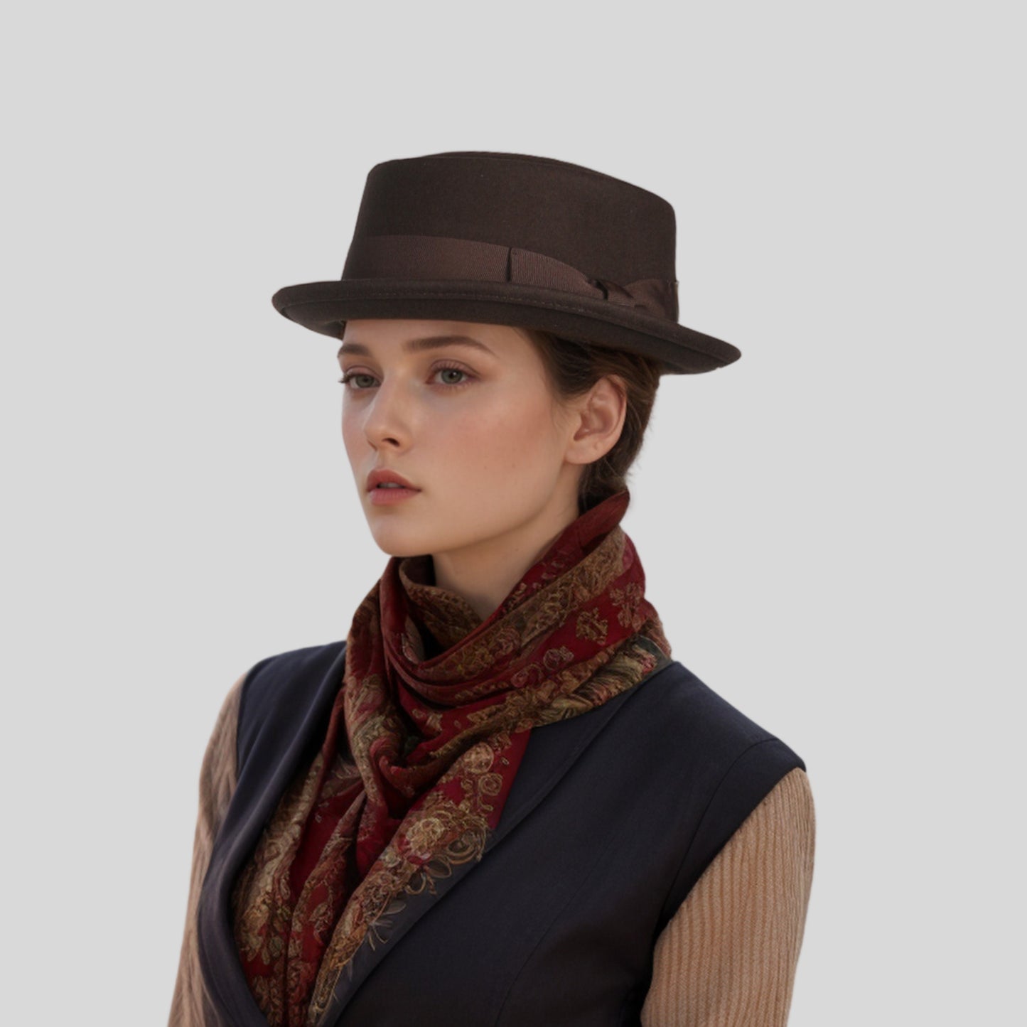 Unisex Wool Felt Pork Pie Hat Crush-able Water-Resistant - hatsXcaps