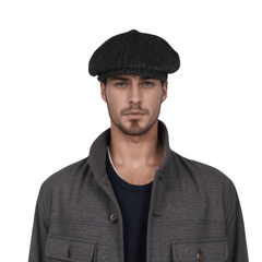 Scottish Wool Baker Boy Men's Flat Cap Fashionable - hatsXcaps
