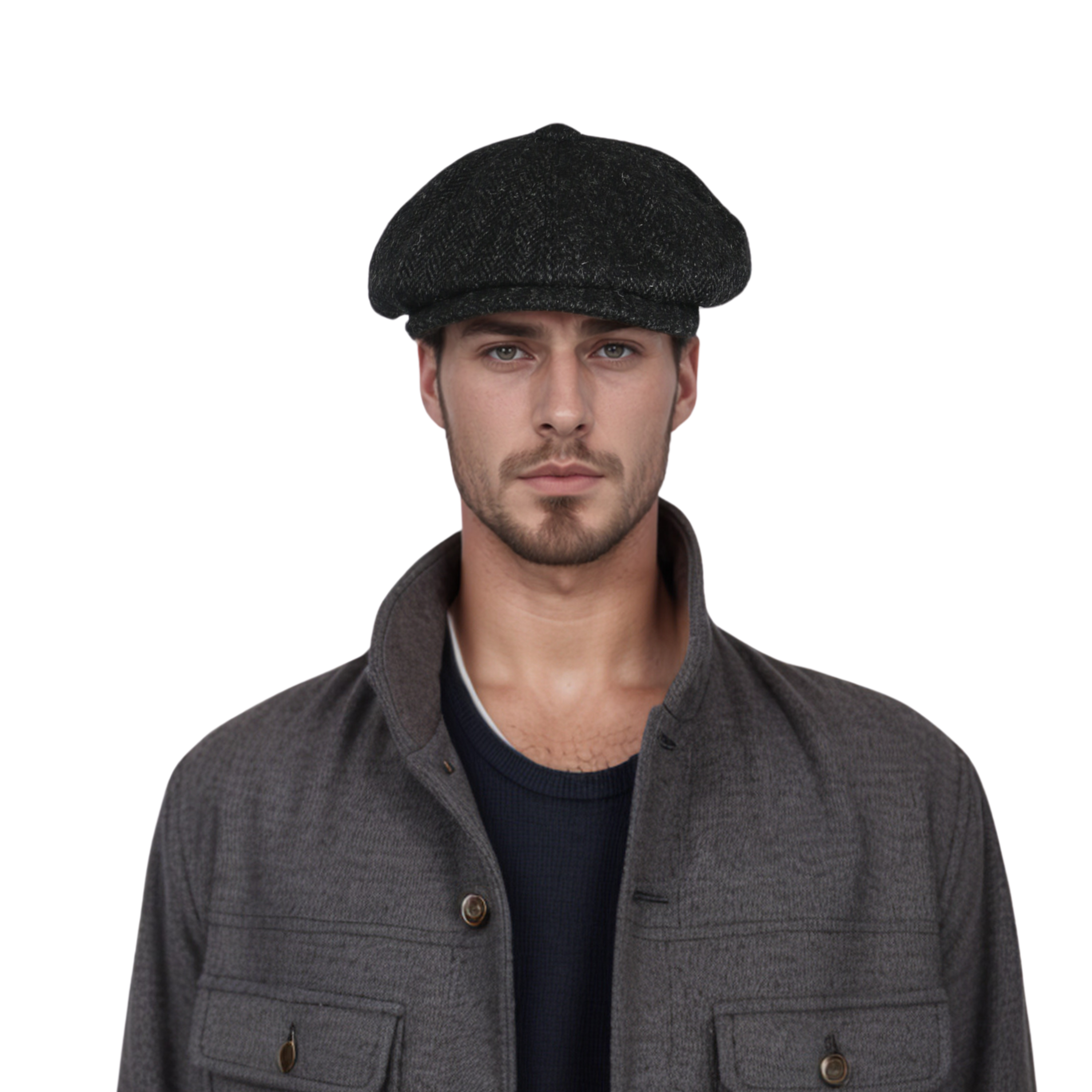 Newsboy Cap 100% Scottish Wool Baker Boy Flat Cap, Peaky Blinders Newsboy - hatsXcaps