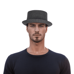 Wool Pork Pie Hat, Trilby Pork Pie Hat - hatsXcaps