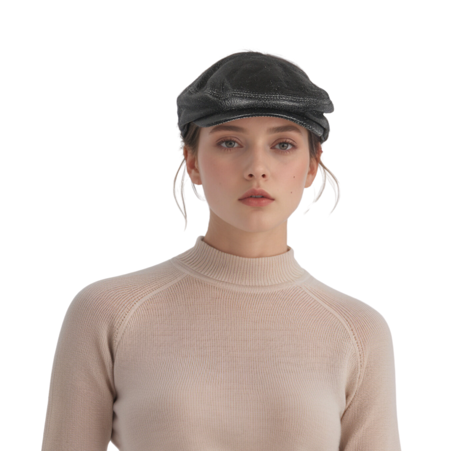 Sheepskin Leather Vintage Distressed Cap for Men & Women - hatsXcaps
