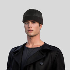 Sailor Unisex Winter Leather Docker Brimless Hat - hatsXcaps