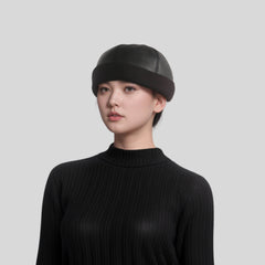 Sailor Unisex Winter Leather Docker Brimless Hat - hatsXcaps