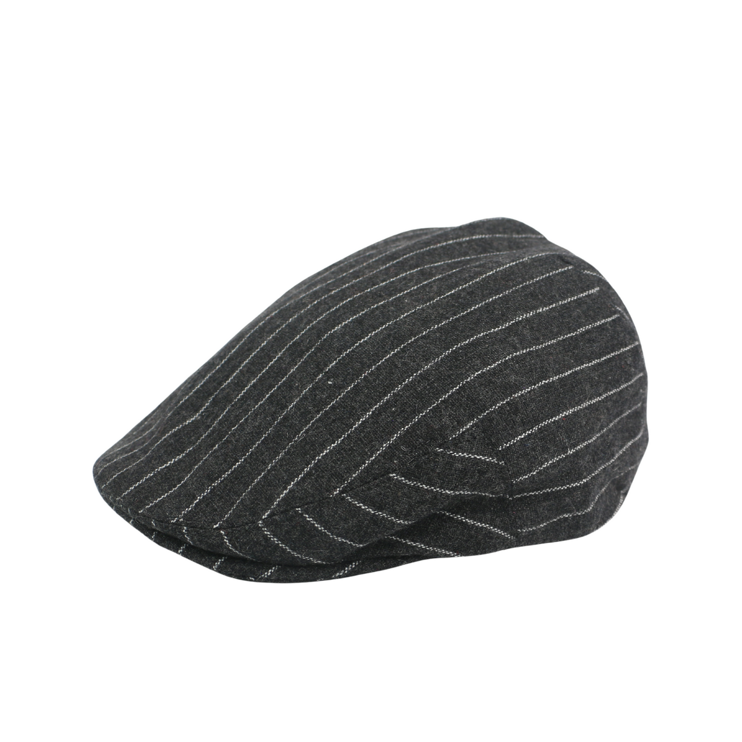 Classic Cabbie Unisex Black Pinstripe Flat Cap - hatsXcaps