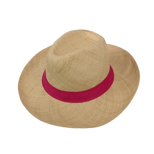 Wide Brim Trilby Fedora Women Panama Straw Sun Hat - hatsXcaps