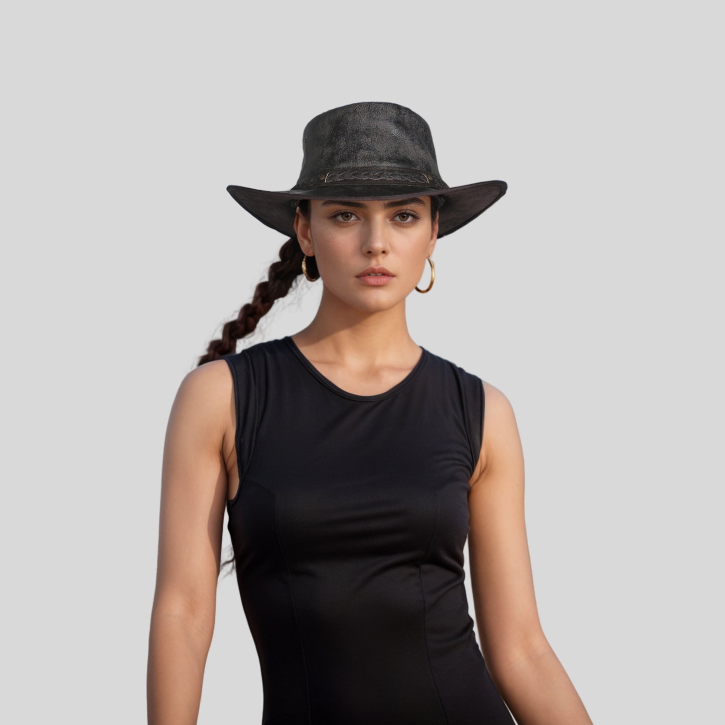 Handcrafted Unisex Design Leather Cowboy Hats - hatsXcaps