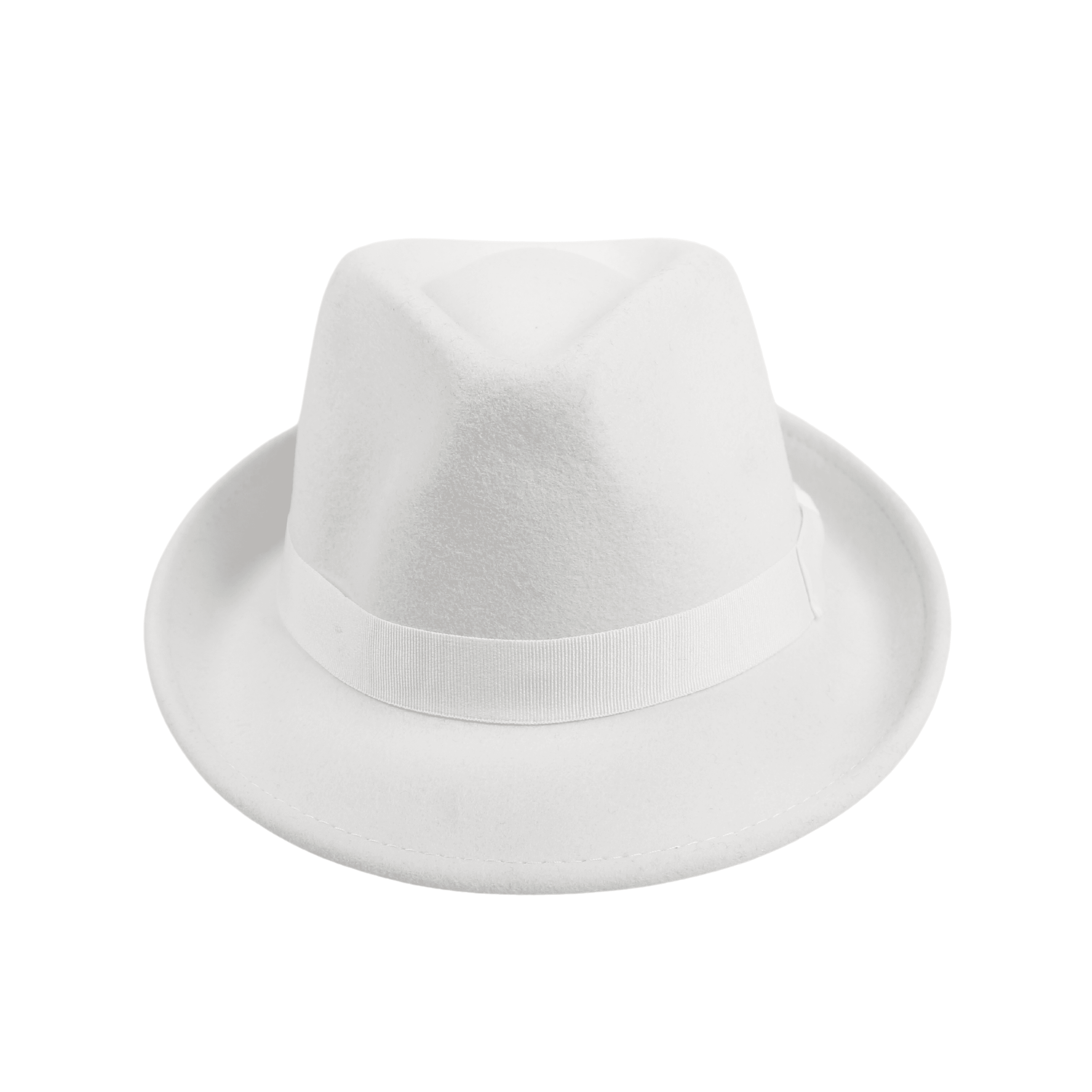 Teardrop Crown Trilby Short Brim Fedora Hat - hatsXcaps
