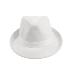 Teardrop Crown Trilby Short Brim Fedora Hat - hatsXcaps