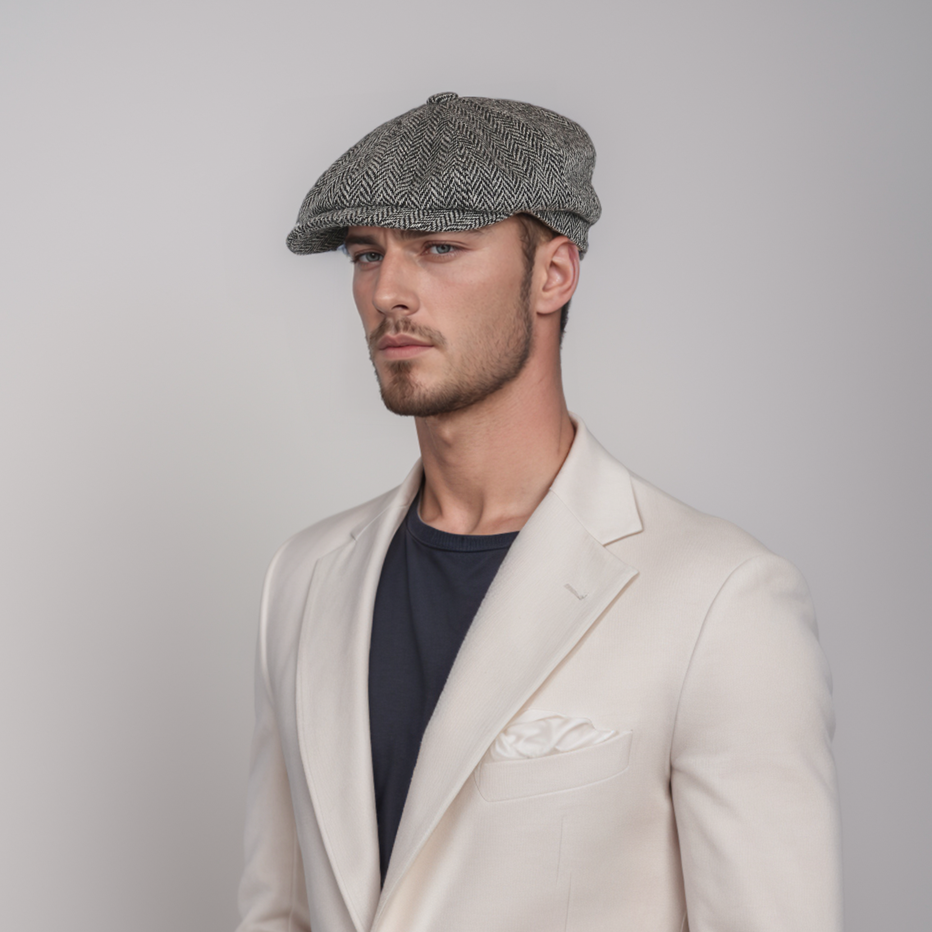 Newsboy Cap 100% Scottish Wool Baker Boy Flat Cap, Peaky Blinders Newsboy - hatsXcaps