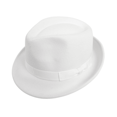 Teardrop Crown Trilby Short Brim Fedora Hat - hatsXcaps