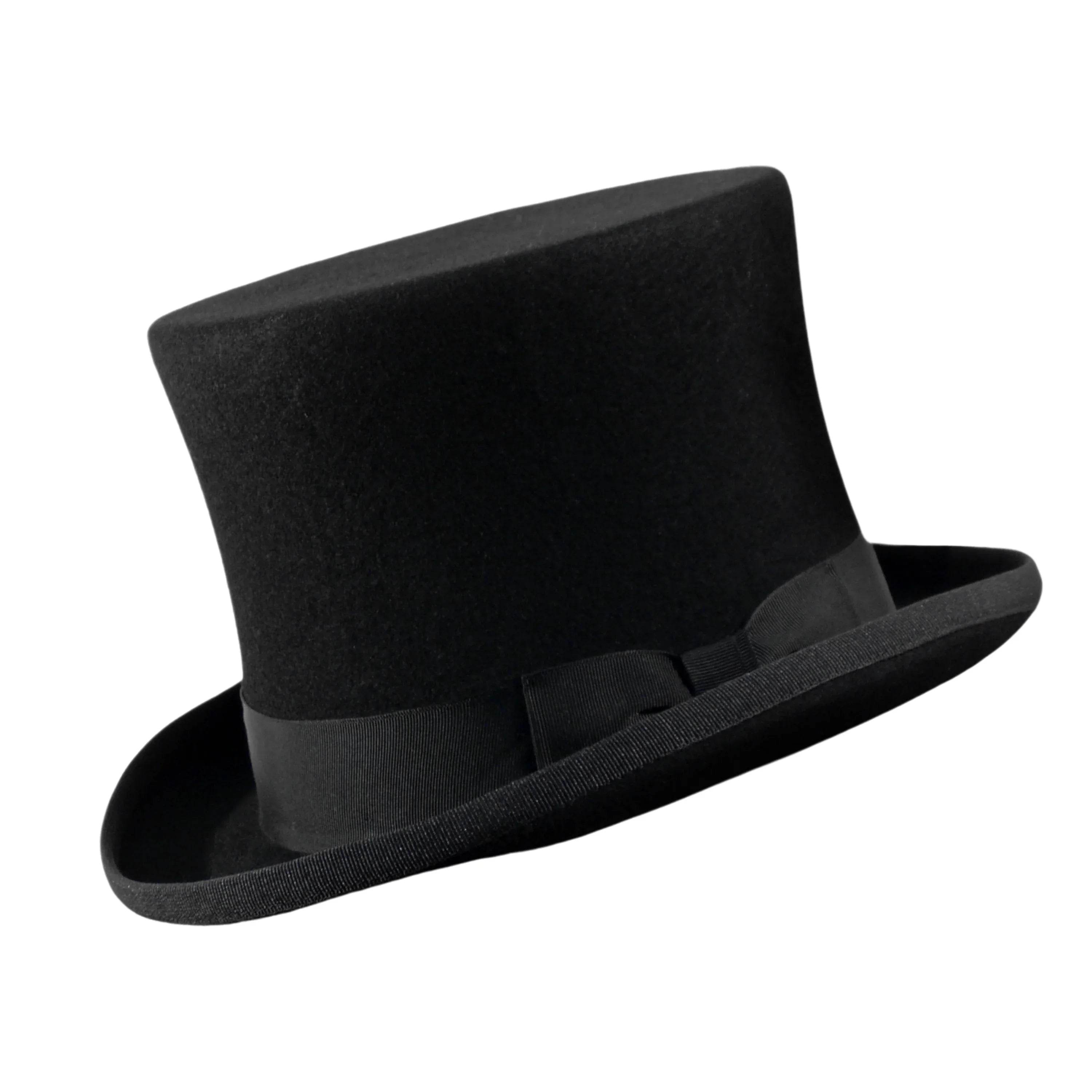 Wool Felt Victoria Top Hat - hatsXcaps