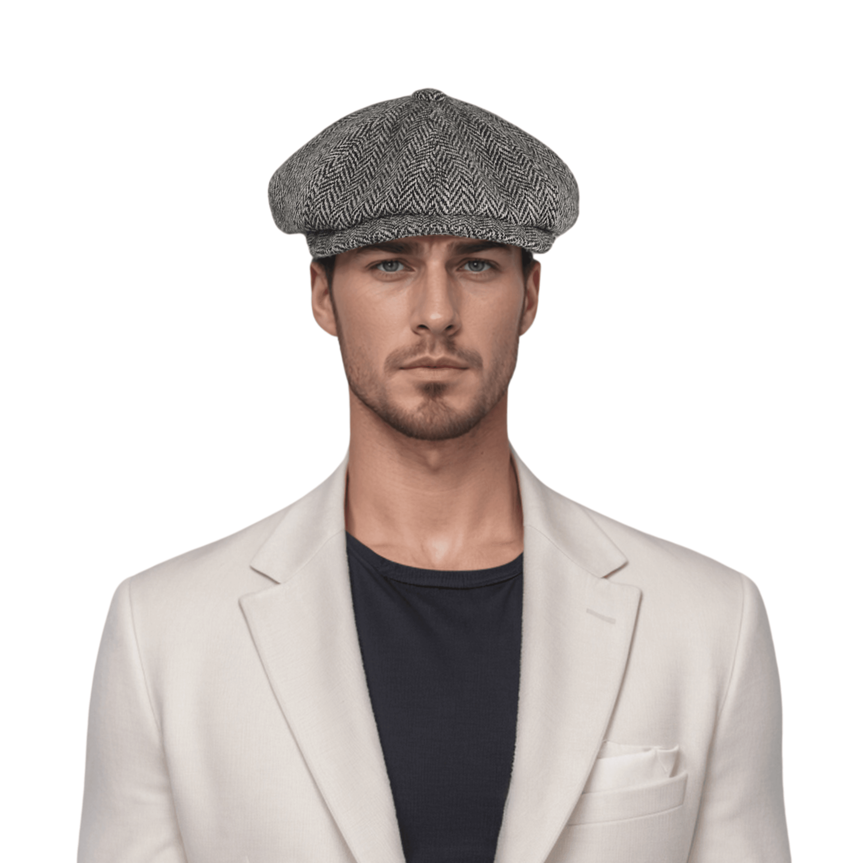 Scottish Wool Baker Boy Men's Flat Cap Fashionable - hatsXcaps