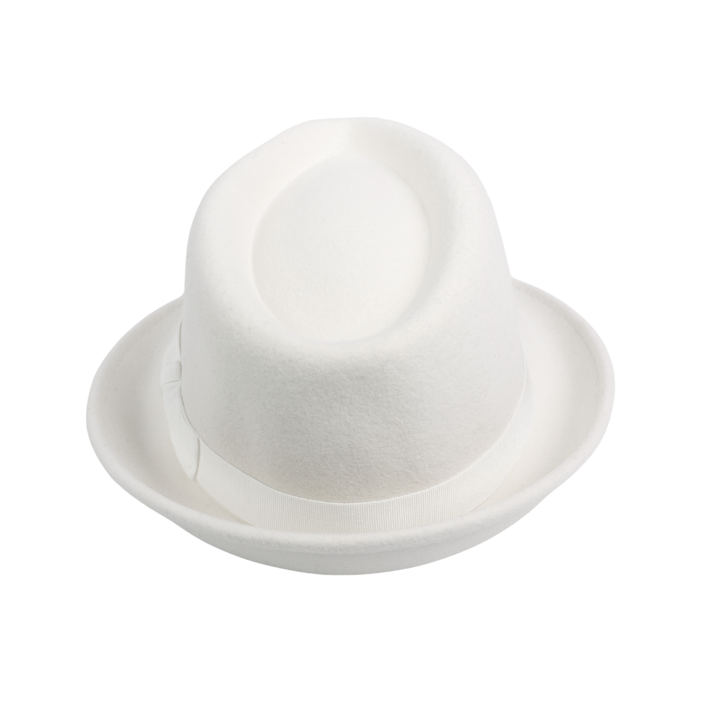 Teardrop Crown Trilby Short Brim Fedora Hat - hatsXcaps