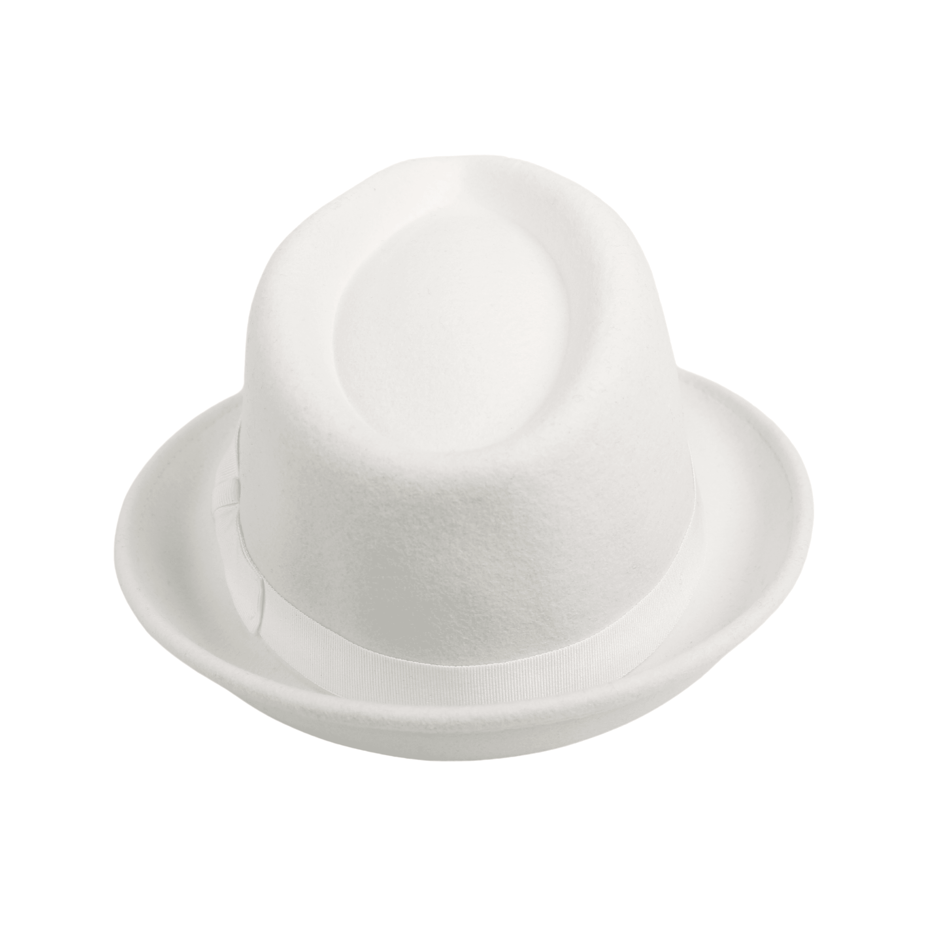Teardrop Crown Trilby Short Brim Fedora Hat - hatsXcaps
