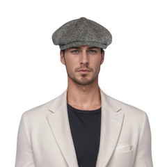Newsboy Cap 100% Scottish Wool Baker Boy Flat Cap, Peaky Blinders Newsboy - hatsXcaps