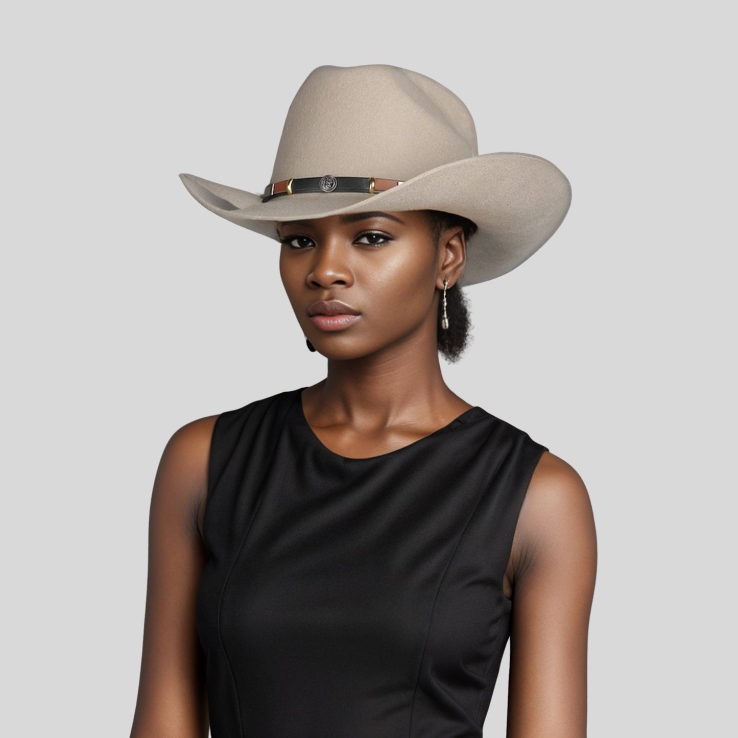 Premium Felt Cowboy Wide Brim Hat - hatsXcaps