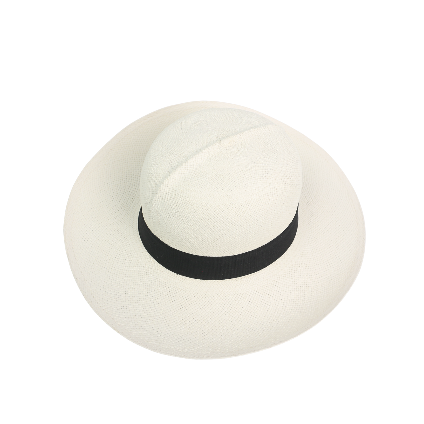 White Ecuadorian Natural Straw Paja Toquilla Panama Hat - hatsXcaps