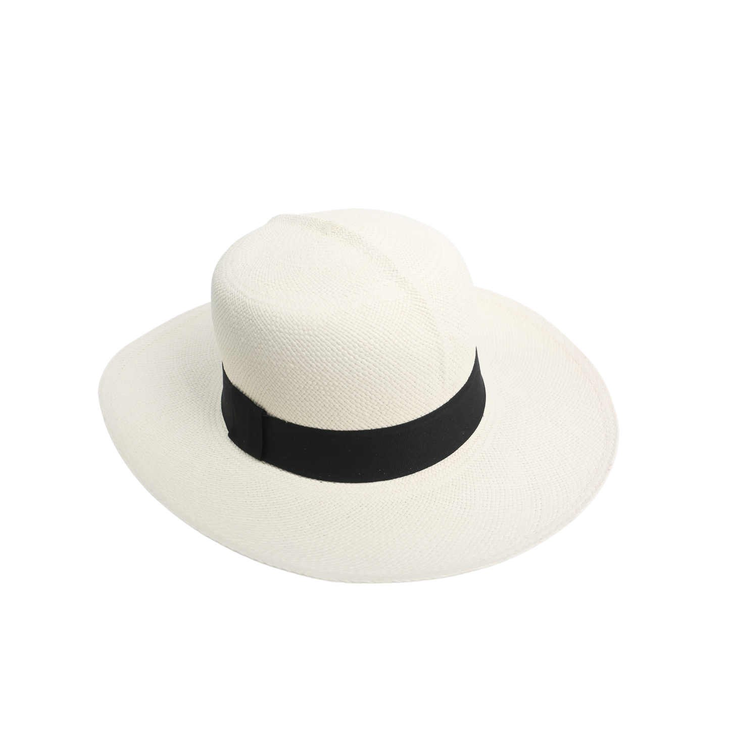White Ecuadorian Natural Straw Paja Toquilla Panama Hat - hatsXcaps