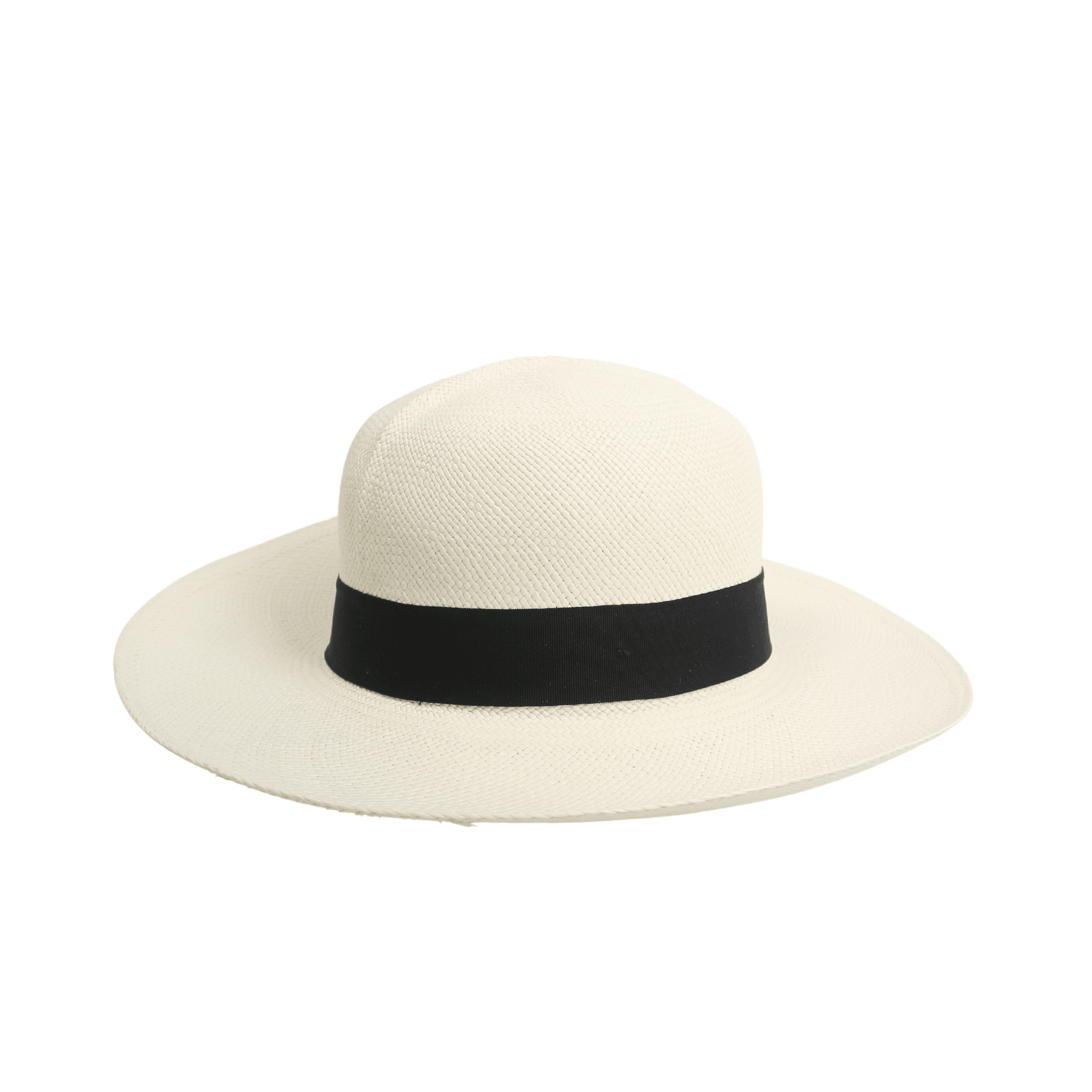 White Ecuadorian Natural Straw Paja Toquilla Panama Hat - hatsXcaps