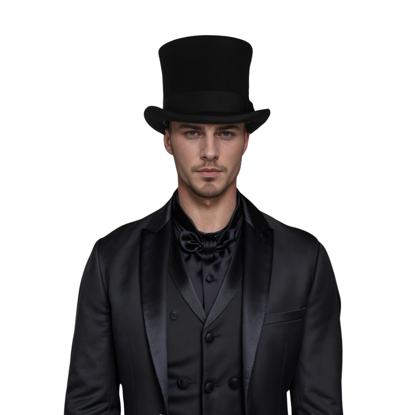 Wool Felt Victoria Top Hat - hatsXcaps