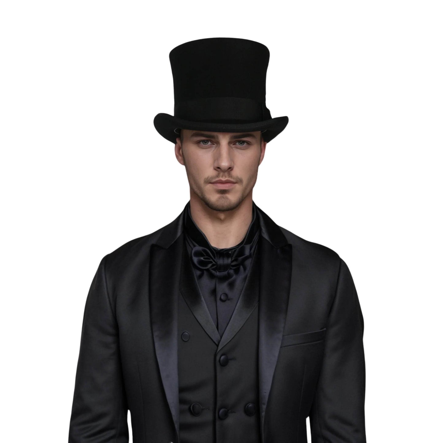 Wool Felt Victoria Top Hat - hatsXcaps