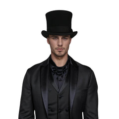 Wool Felt Victoria Top Hat - hatsXcaps