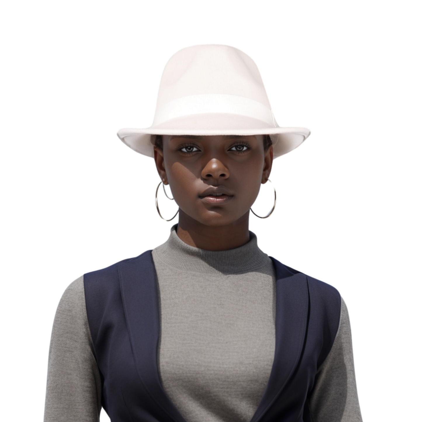 Teardrop Crown Trilby Short Brim Fedora Hat - hatsXcaps