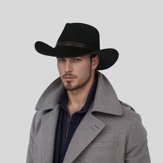 100% Pure Wool Cowboy Hats for Men and Women - hatsXcaps
